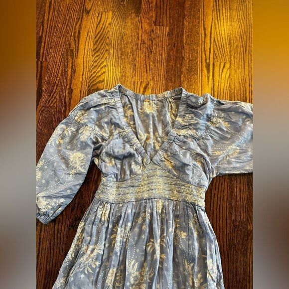 Free People size Large Golden Hour Maxi Dress Color: Blue Violet Combo - Picture 7 of 8